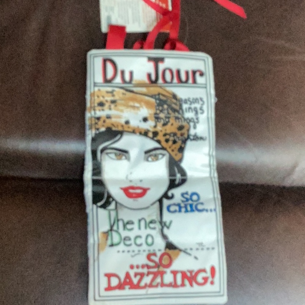Brighton Du Jour Sparkle Sparkle Hanging Organizer - Red and White